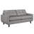 Tiena Leather Sofa & Loveseat Set, Gray