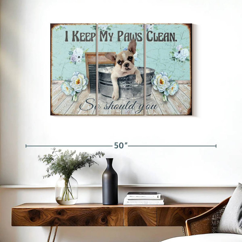 Ketti Keep Our Paws Clean, 24" H x 38" W