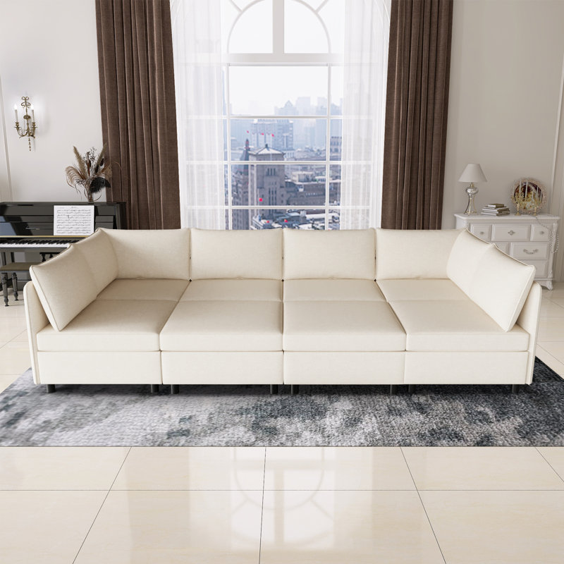 Canapé modulaire, Tissu beige