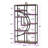 69" Geometric Bookcase with 9 Open Shelves