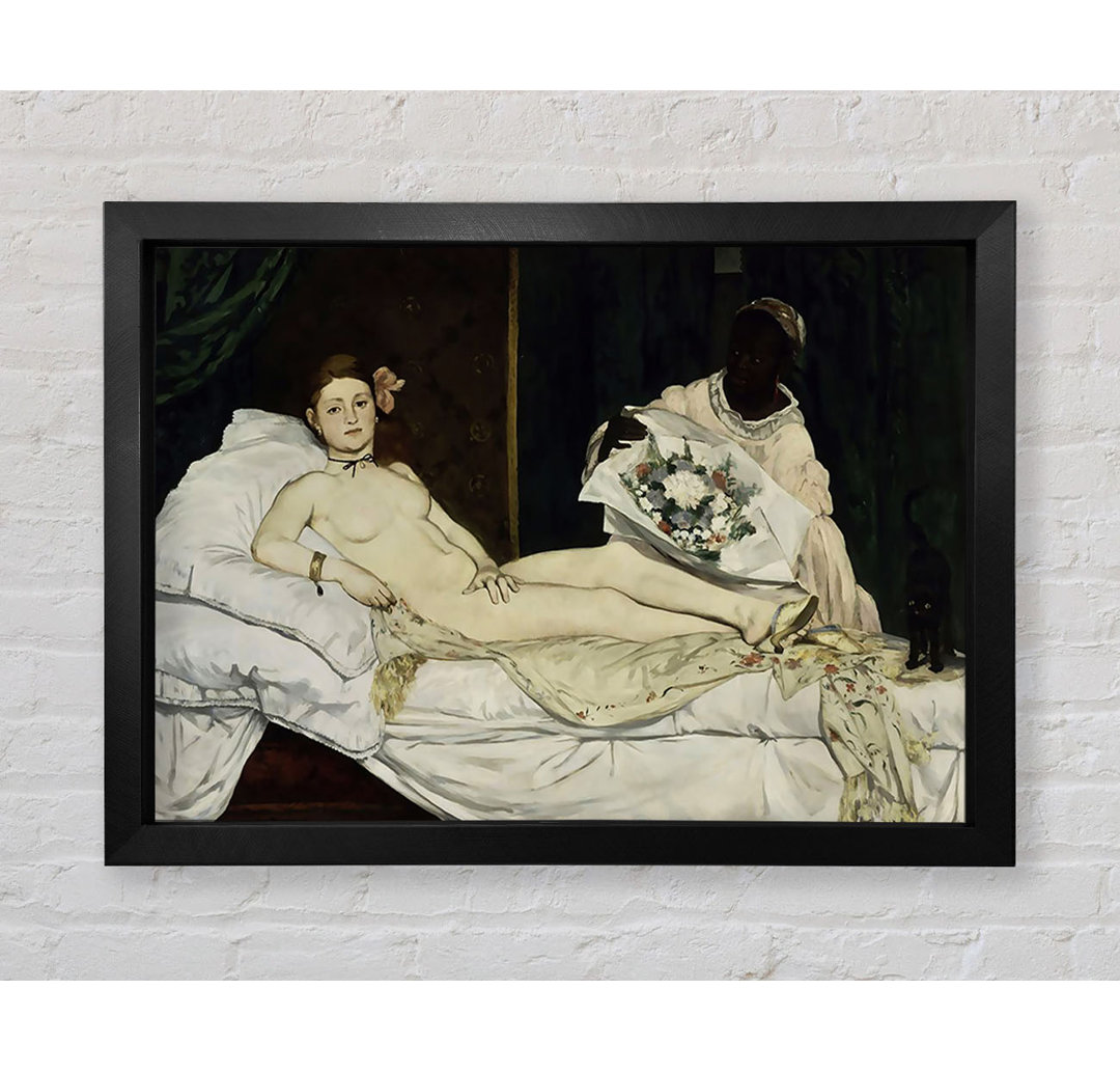 Manet Olympia von Edouard Manet - Einzelner Bilderrahmen Kunstdrucke