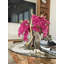 16" Glass Moon Vase With Light Brown Orchids And Driftwood-47831852