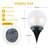 4.33ft 2 Modes Solar Cracked Glass Ball Outdoor Waterproof  30 LED  Light for Garden Pathway Patio-72798396