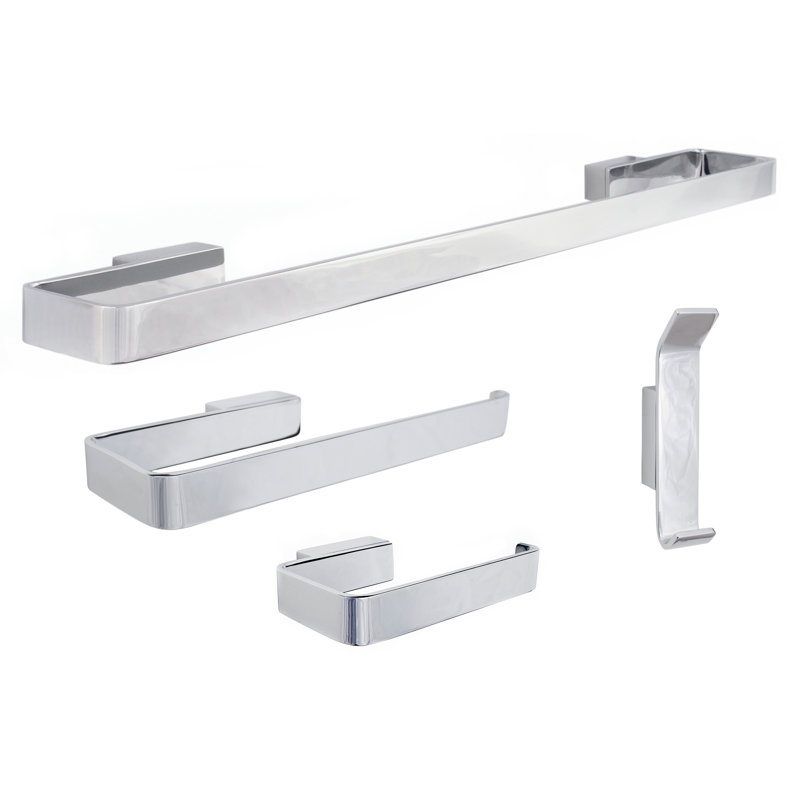 Vaasa Series Bath Set, Polished Chrome