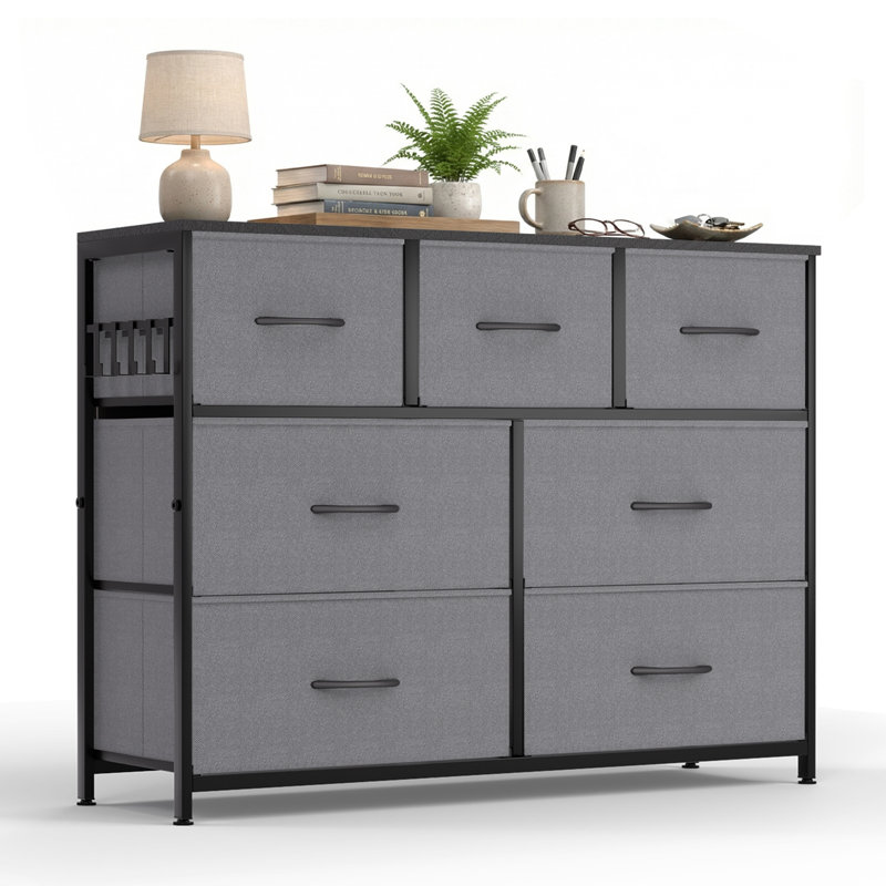 7 Drawer Storage Drawer, Grey
