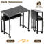 Petit bureau pliant avec tablette de rangement et roulettes pour petits espaces-358689611-358689604