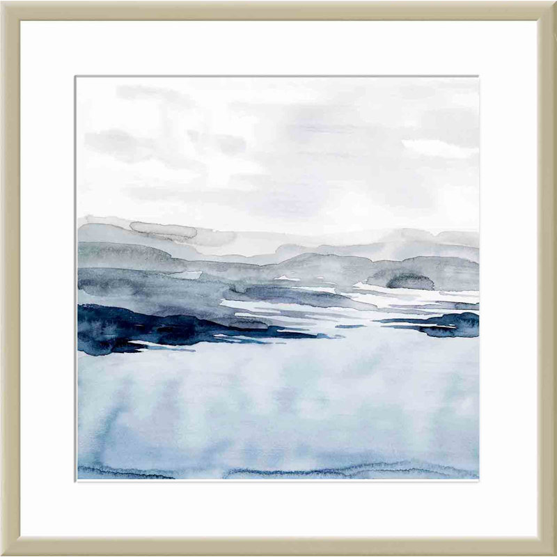 Faded Horizon I by Grace Popp, 16.09" H x 16.09" W x 1.1" D, German Silver