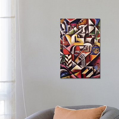 Cubist Cityscape, 1914 by Lyubov Popova - Wrapped Canvas Painting
