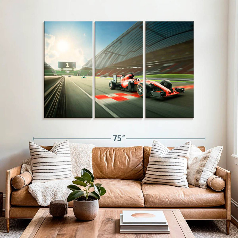 Mehar Formula One Race, 42" H x 65" W
