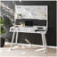 Bureau d'ordinateur avec rangement blanc magnétique effaçable à sec Techni Mobile