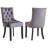 Tufted Velvet Upholstered Dining Chairs with Nailhead Trim(Set of 2)-495952598