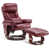 Dark Red Faux Leather
