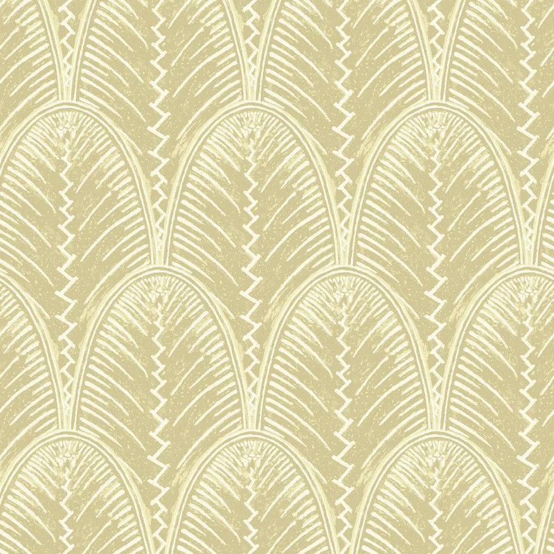 Fountain Fan - Papier peint, Papier de qualité supérieure, Jaune brumeux