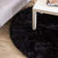Tapis noir à poils longs lavable à la machine Diller-1859843965