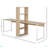 88" Extra Long 2-Person Computer Desk With Storage Shelves Combo, Double Workstation Storage Study Writing Table For Home Office, Bookshelf