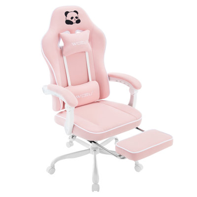Gaming Chair With Pocket Spring Cushion, Gaming Armchair 150 Kg Load Capacity, Ergonomic Swivel Chair, Gamer Chair With Head Cushion, Lumbar Cushion, Footrest, Mesh Fabric