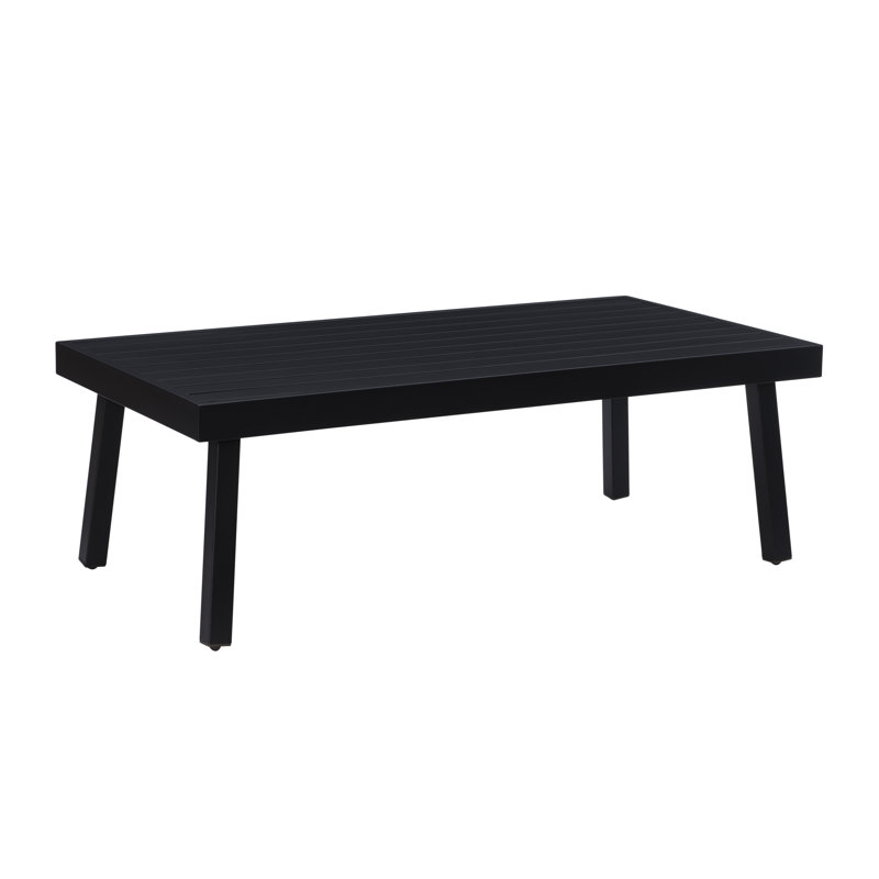 Table basse d'extérieur en aluminium Armando, Noir, noir, noir, noir