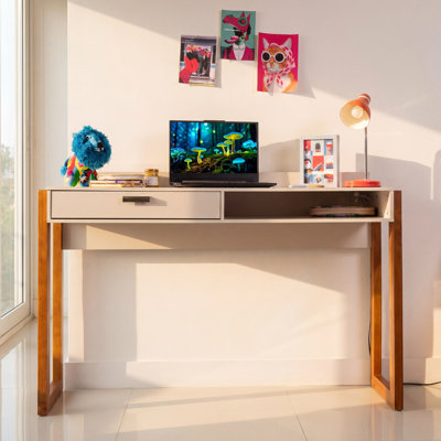 Bureau d'ordinateur Boahaus avec station de charge, tiroir et tablette Boahaus - Style scandinave moderne