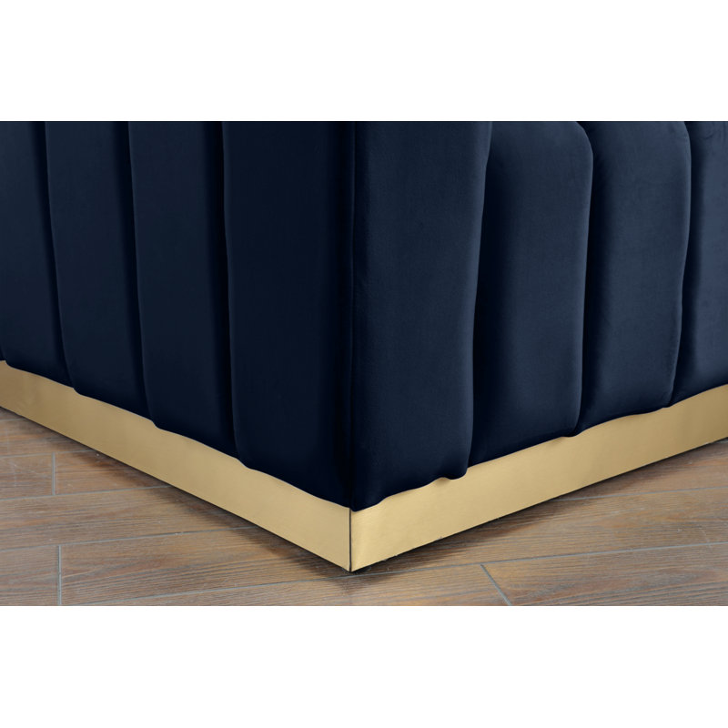 Canapé à accoudoirs tuxedo 86,5 po Tyneside, Bleu marine