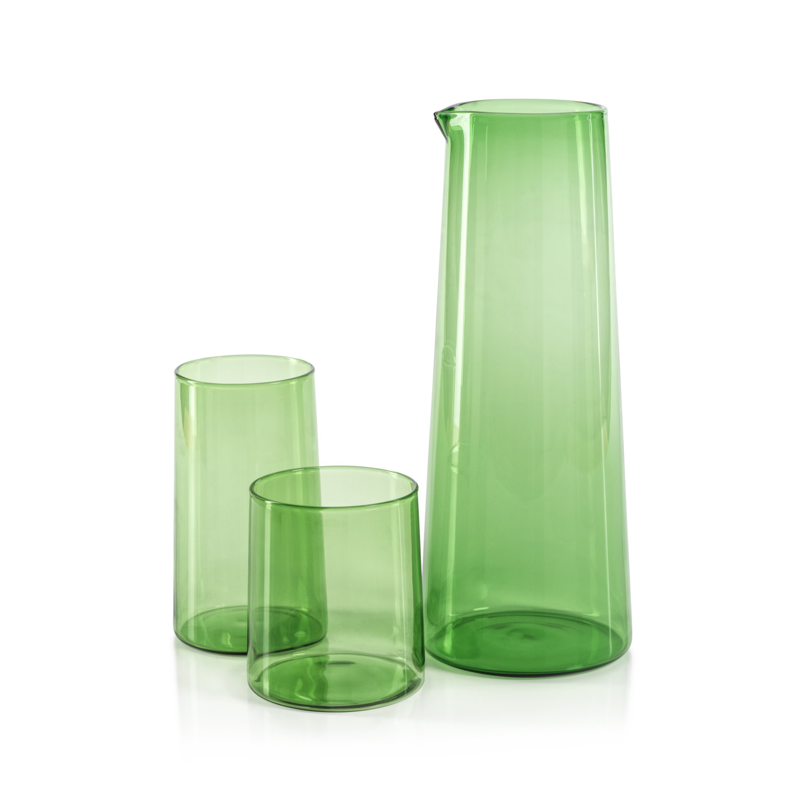 Bruce Glass Pitcher, Green