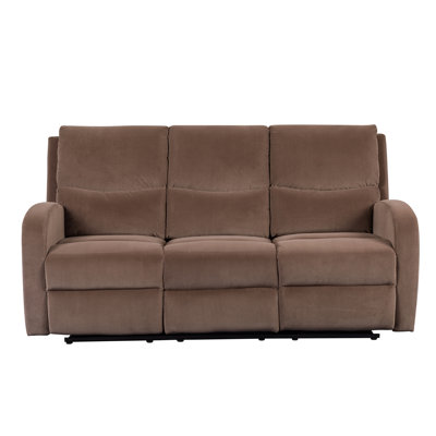 Sonay 72.5" Velvet Recessed Arm Reclining Sofa