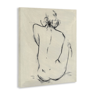 Nude Sitting Study Canvas, design by Chloe Elliot