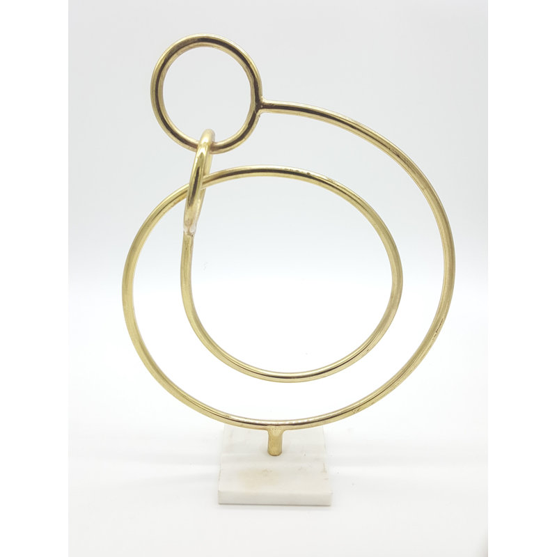 Amarilis 40cm Decor Gold  Metal Abstract Sculpture