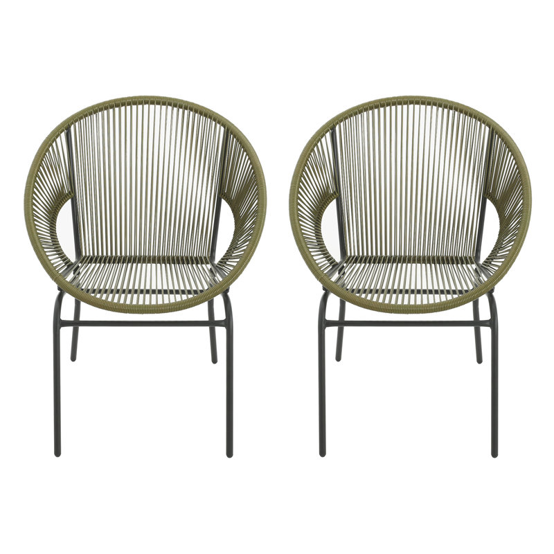 Chaise en osier Nusa Oudoor (excluant la table), Vert