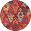 Tapis à motif géométrique rouge Sierra-40278889