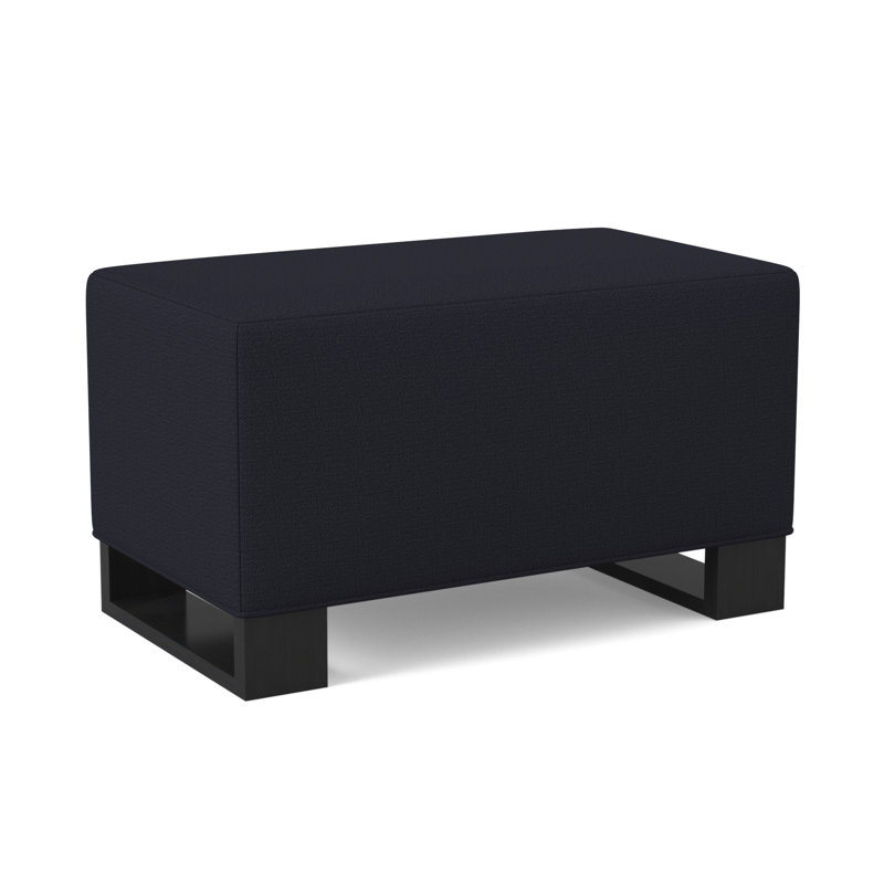 Repose-pieds, Espresso, 100% polyester bleu marine de Venise