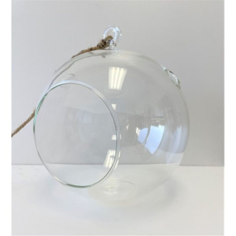 Lanterne de table en verre, H 6,5 po x l 6 po x P 6 po