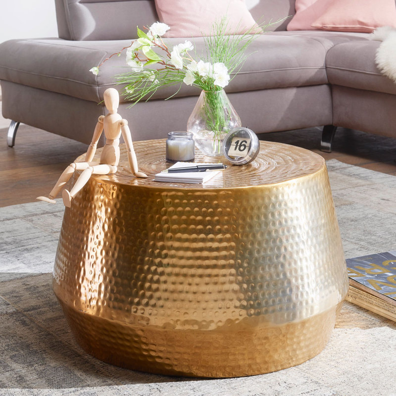 Jayde Solid Coffee Table, Gold