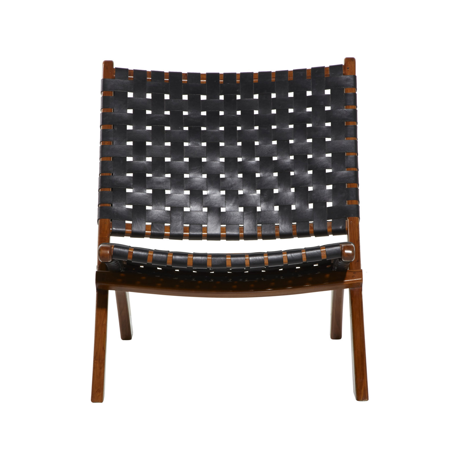 Lehigh Fabric Patio Folding Chair, Black