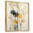 Toile avec cadre flottant or