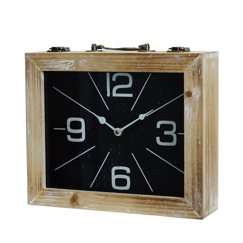 Horloge de table numérique en bois