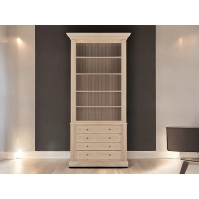 Earven 609.6cm H x 254cm W Library Bookcase