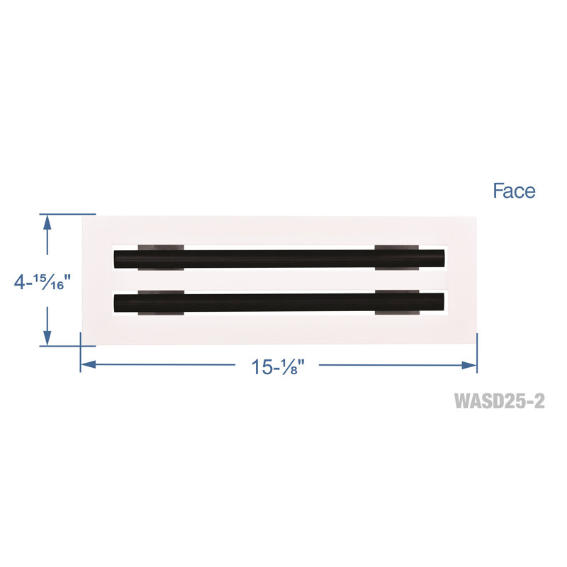Flo Matrix 14 x 4 Linear slot diffuser Matte White