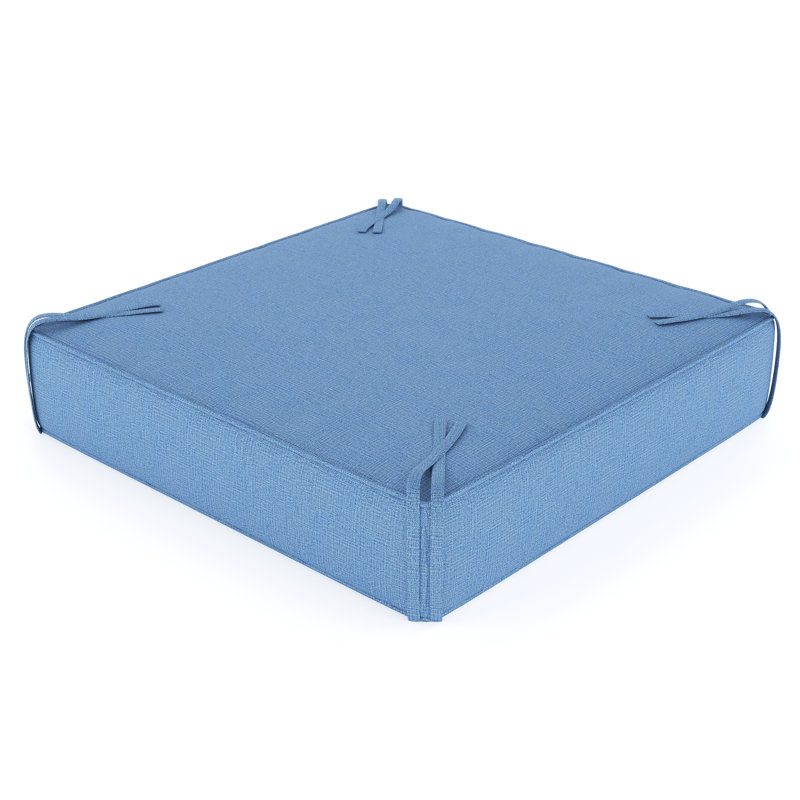 Sunbrella® Outdoor Ottoman Cushion, Cast Ocean Sunbrella® Plainweave