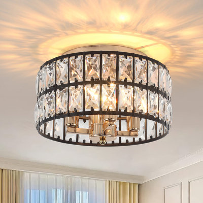 Jashaun 4-light Crystal Flush Mount Ceiling Light