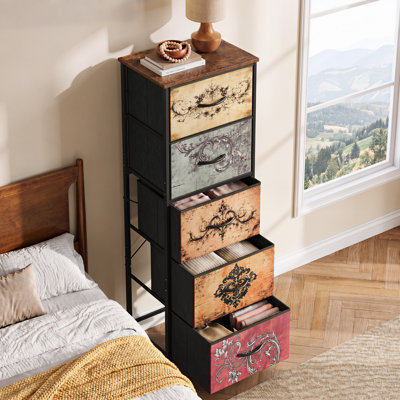 Commode verticale 5 tiroirs Ojaswi