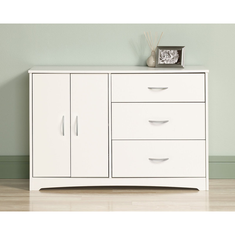 Commode 3 tiroirs Dagenham Nantwich, Blanc / Gris