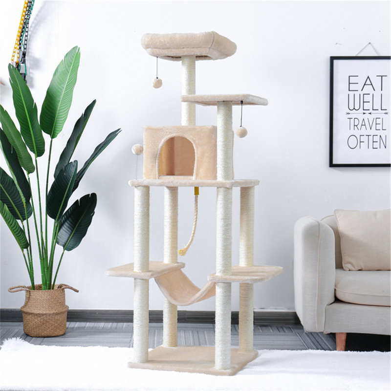 Arbre à chat 60 po recouvert de sisal Lockley, Beige