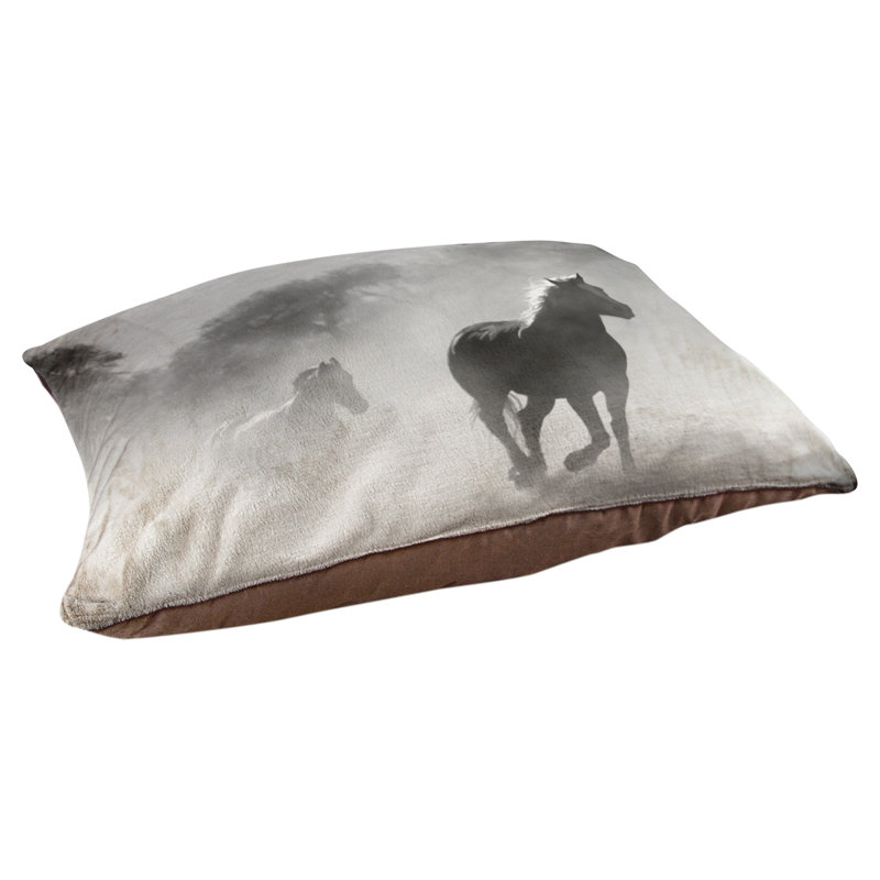 Coussin de concepteur galloping Burney, L 19,5 po x l 29,5 po, Marron foncé