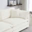 Confortable en forme de U en chenille blanche, rembourré d'éponge haute et de repose-pieds double pour un canapé modulaire rembourré Relax, rembourrage en U en chenille