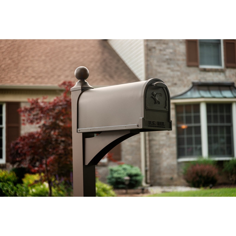 Arlington Post-Mount Mailbox, Bronze