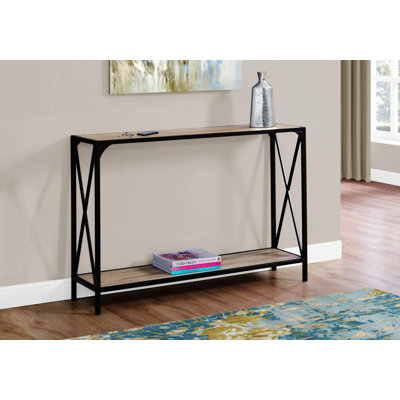 Table d'appoint Callis, console, vestibule, étroit, canapé, salon, chambre à coucher, métal, stratifié