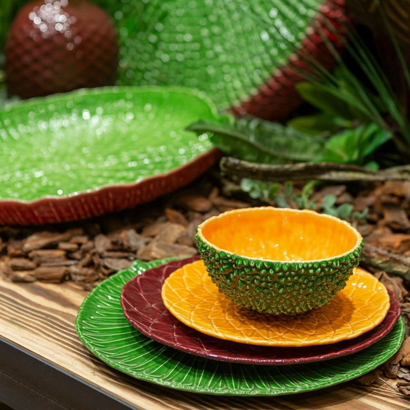 Amazōnia Earthenware Salad Bowl, Green