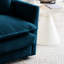 Fauteuil en chenille bleu Comfy Living-869167542