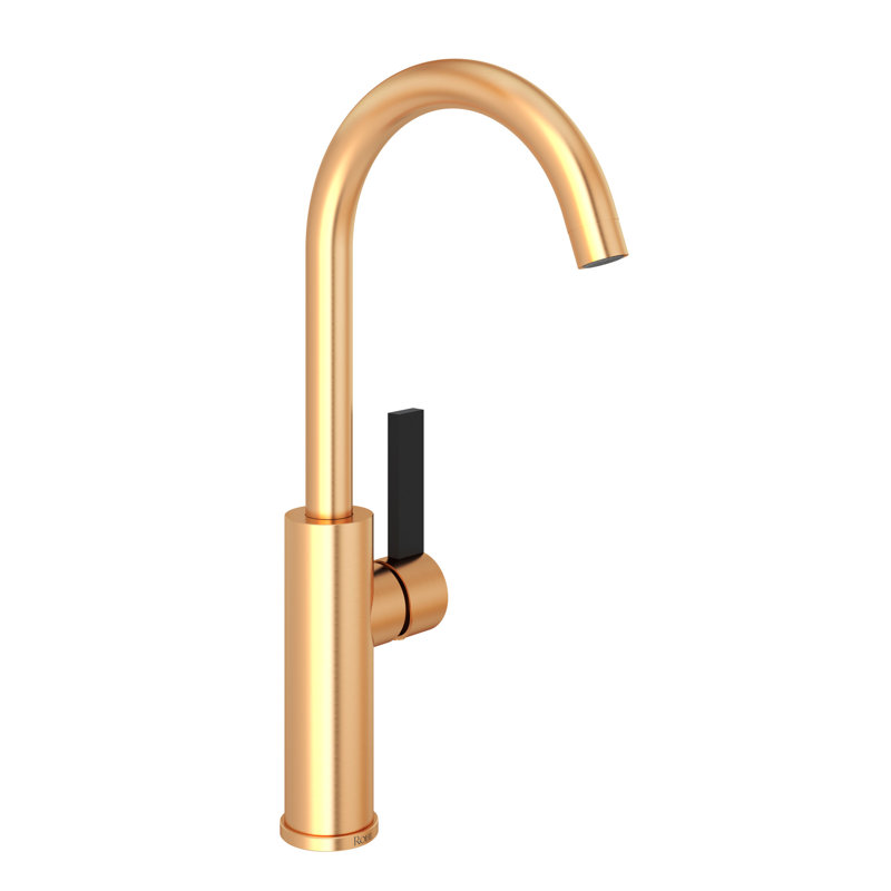 Tuario Bar/Food Prep Kitchen Faucet with C-Spout, Satin Gold