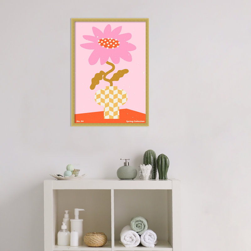 «Spring Flower No 4» par Nktn Wood, reproduction d'art encadrée, H 25 po x l 18 po